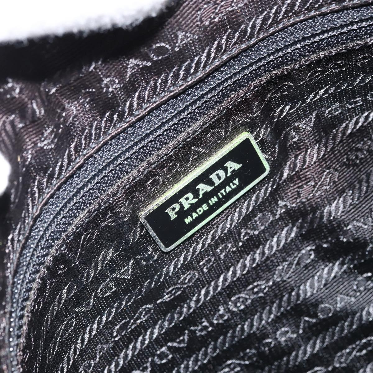 PRADA Shoulder Bag Nylon Green Silver Auth 170312