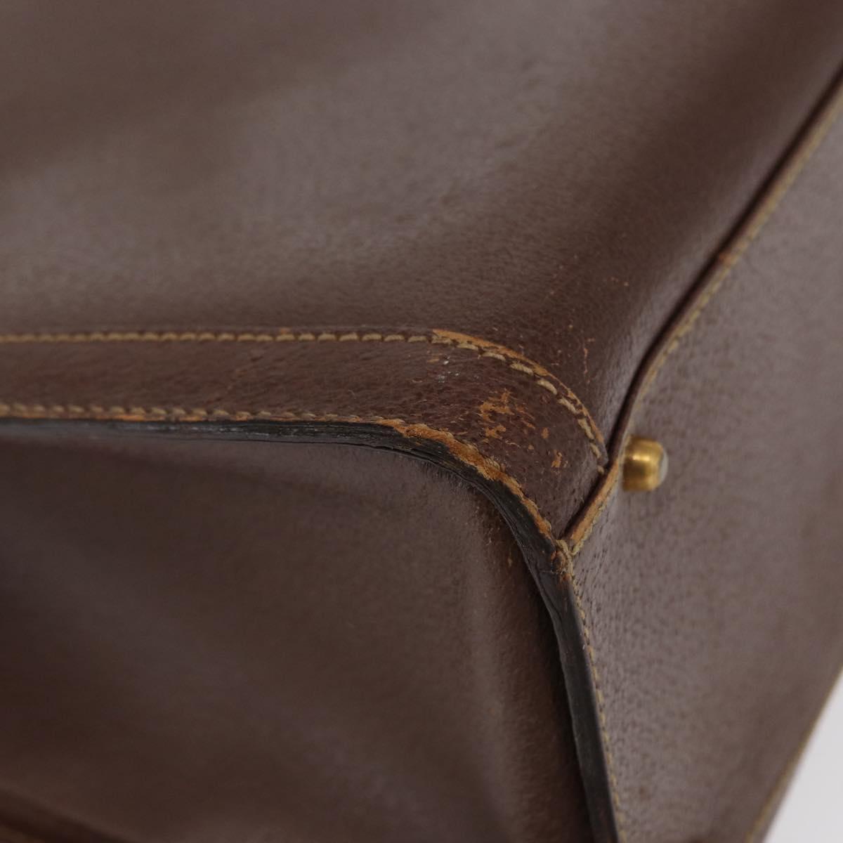 GUCCI Bamboo Tote Bag Leather Brown Gold 002 2865 0260 Auth 170330