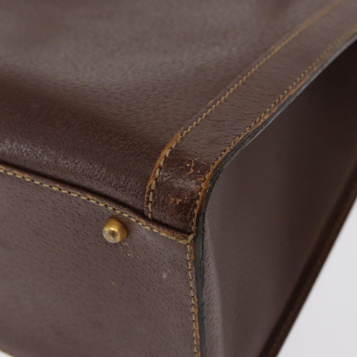 GUCCI Bamboo Tote Bag Leather Brown Gold 002 2865 0260 Auth 170330