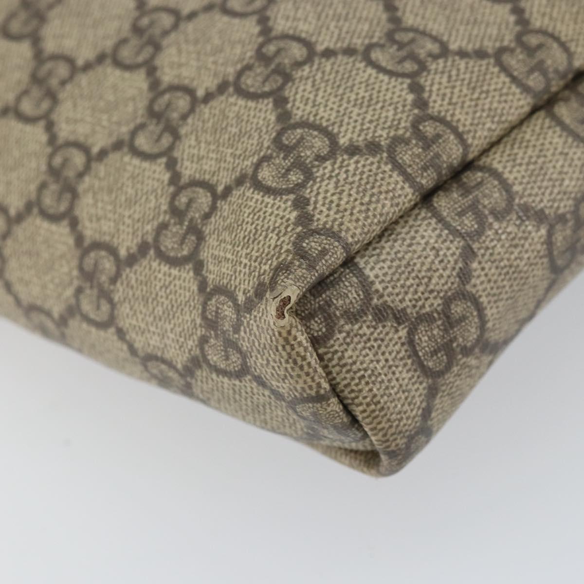 GUCCI GG Supreme Shoulder Bag PVC Beige Gold 223666 Auth 170370