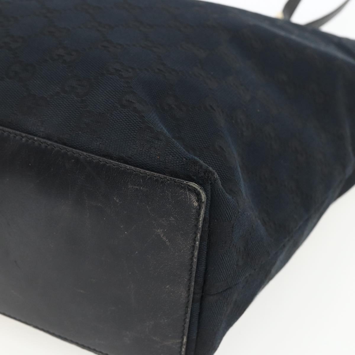 GUCCI GG Canvas Tote Bag Black Gold 002 1098 1705 Auth 170374