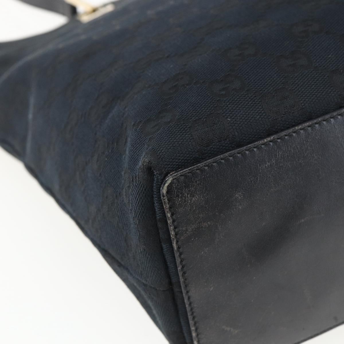 GUCCI GG Canvas Tote Bag Black Gold 002 1098 1705 Auth 170374