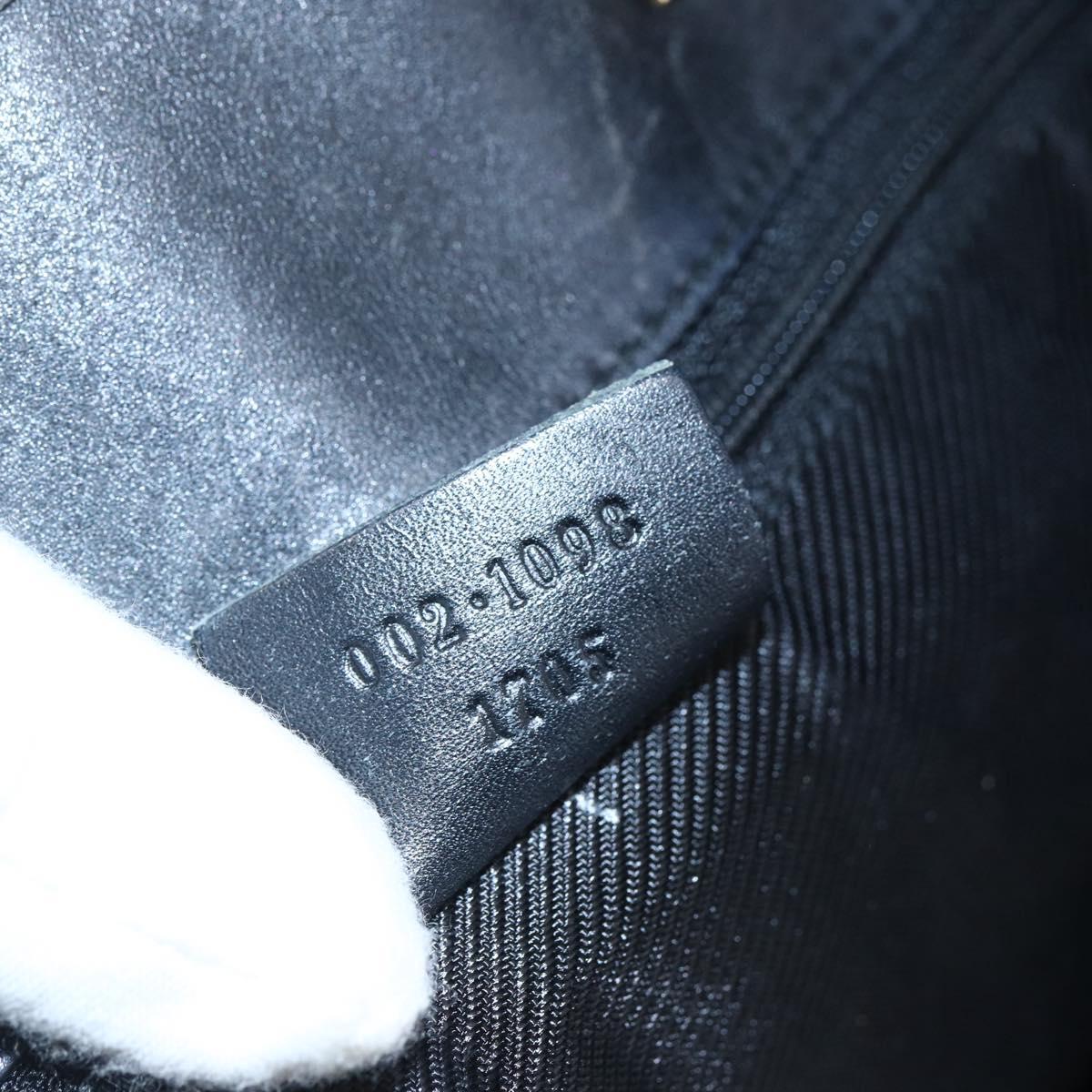 GUCCI GG Canvas Tote Bag Black Gold 002 1098 1705 Auth 170374