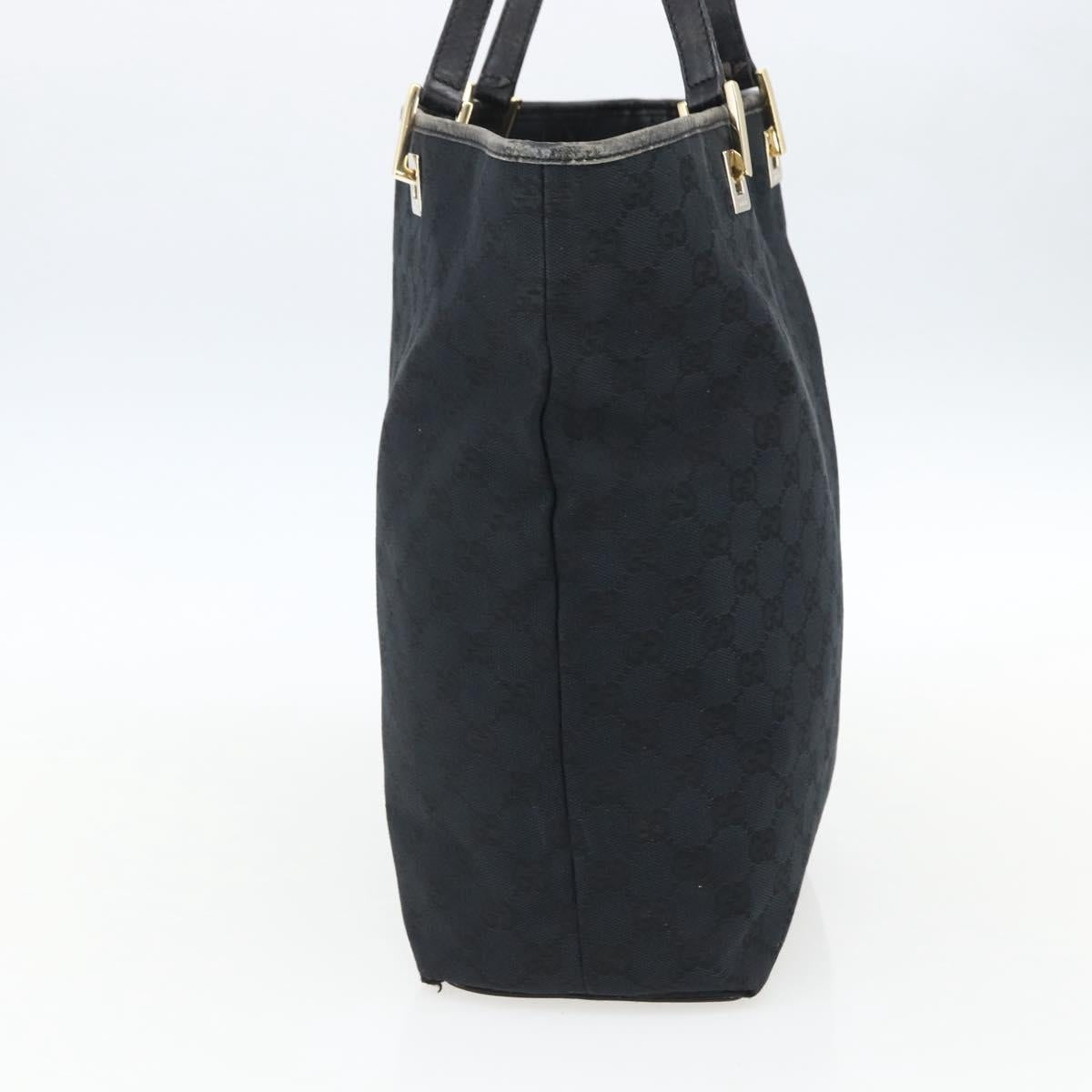 GUCCI GG Canvas Tote Bag Black Gold 002 1098 1705 Auth 170374