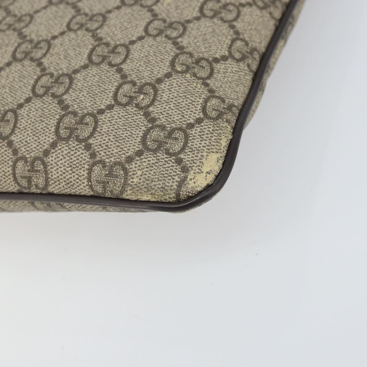 GUCCI GG Supreme Shoulder Bag PVC Beige Gold 295257 Auth 170375