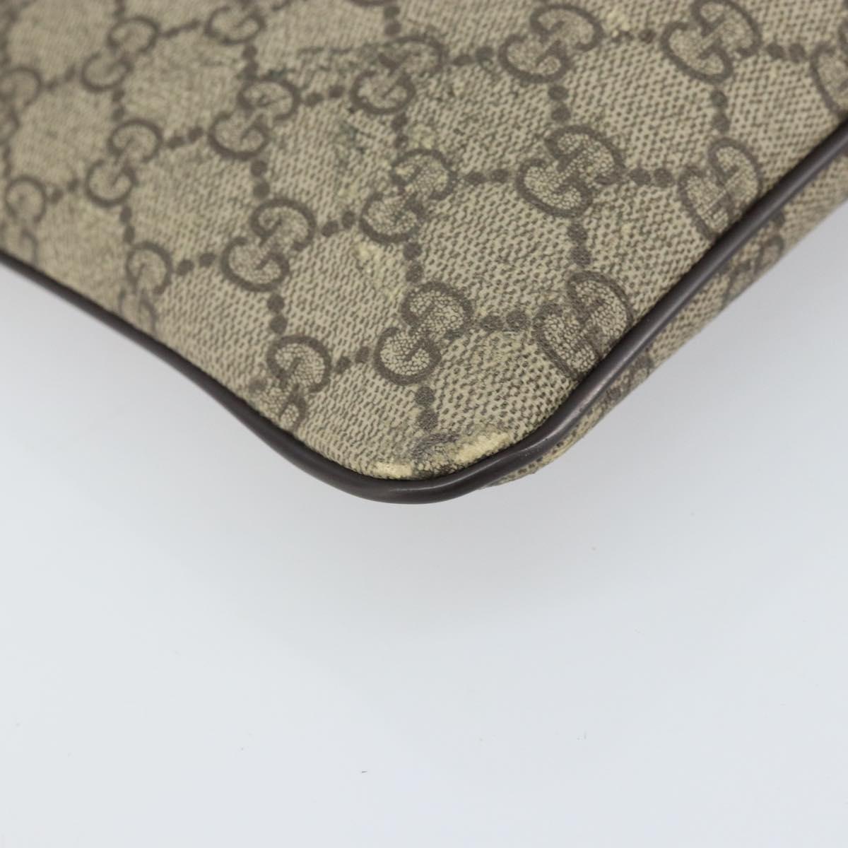 GUCCI GG Supreme Shoulder Bag PVC Beige Gold 295257 Auth 170375