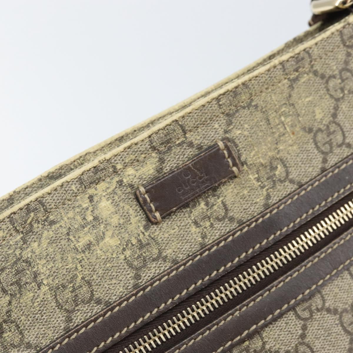 GUCCI GG Supreme Shoulder Bag PVC Beige Gold 295257 Auth 170375