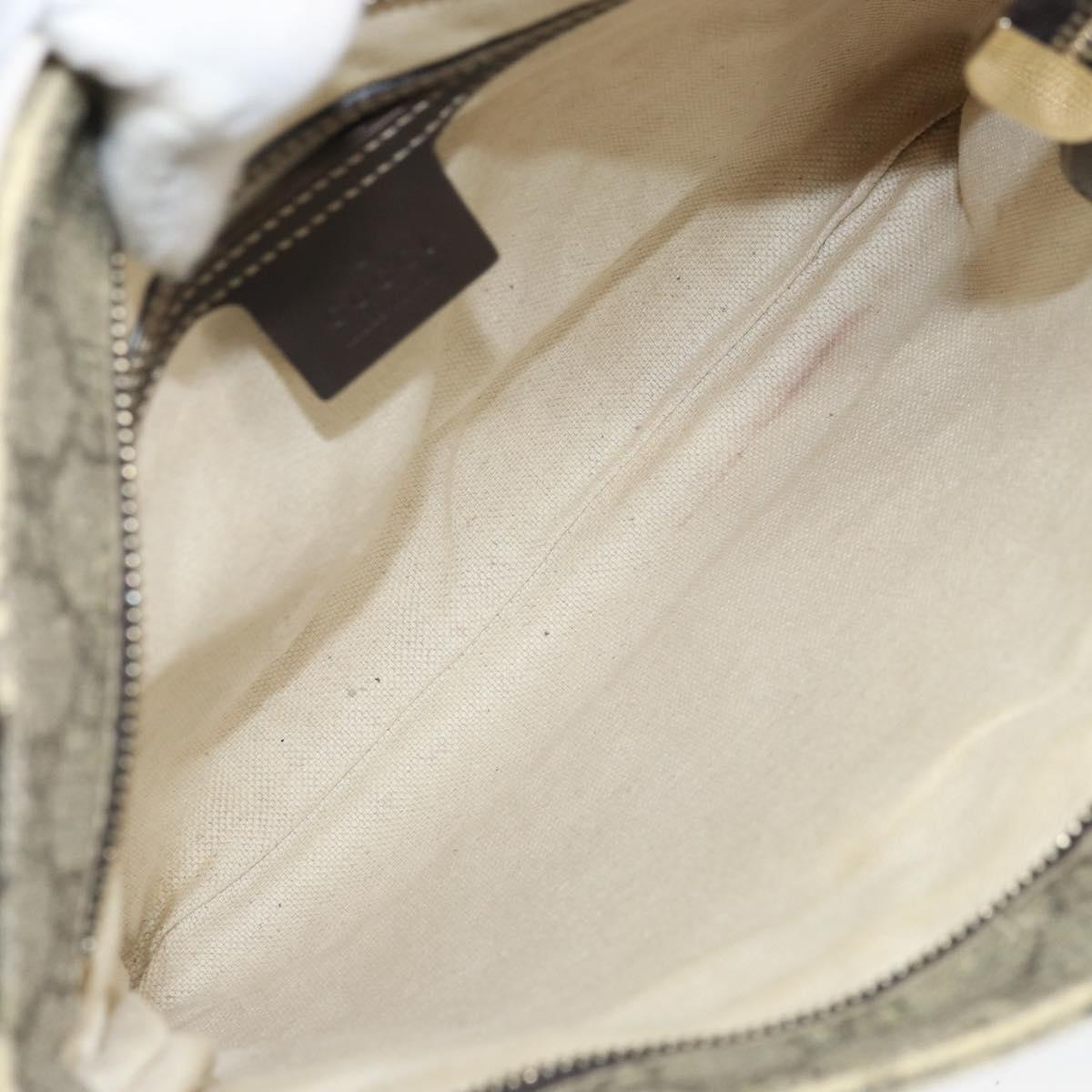 GUCCI GG Supreme Shoulder Bag PVC Beige Gold 295257 Auth 170375