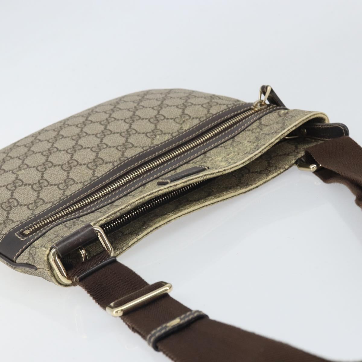 GUCCI GG Supreme Shoulder Bag PVC Beige Gold 295257 Auth 170375