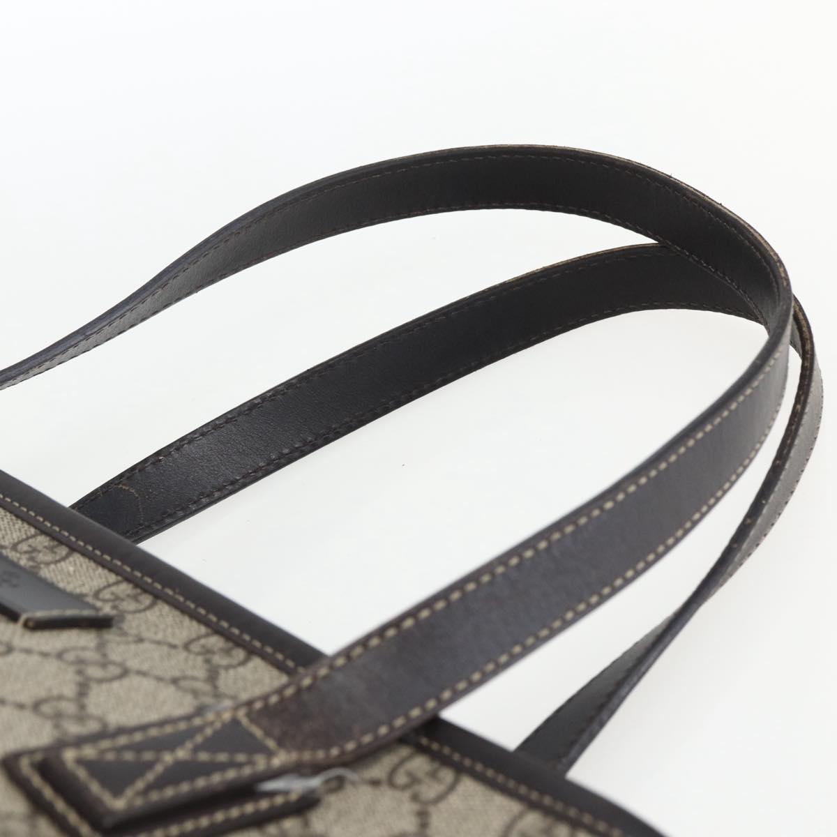 GUCCI GG Supreme Tote Bag PVC Beige 211138 Auth 170382