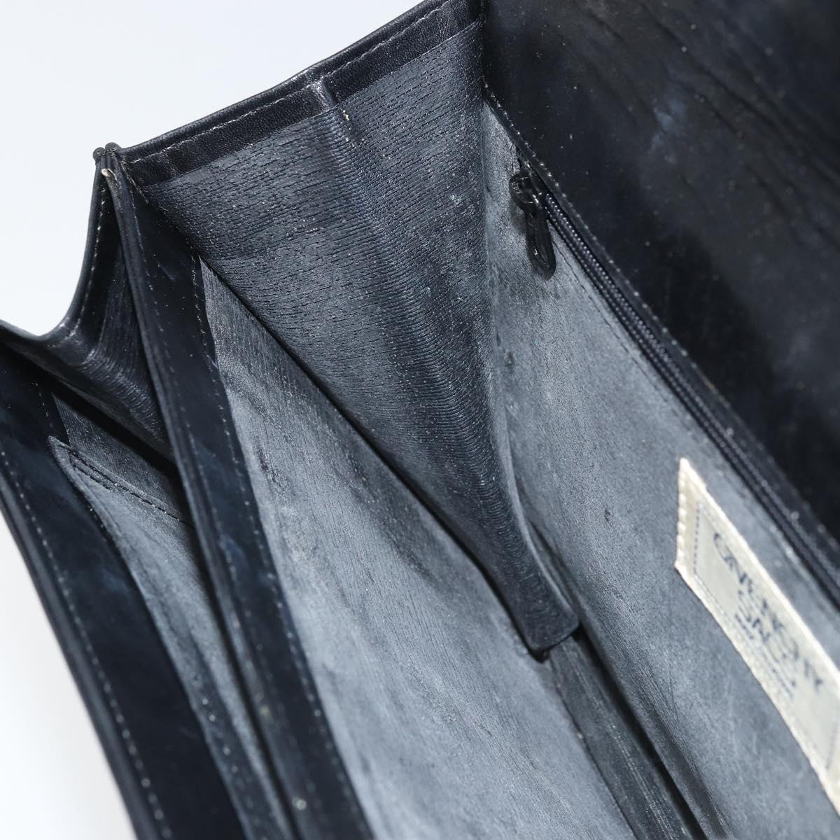 GIVENCHY Chain Shoulder Bag Leather Black Gold Auth 170389
