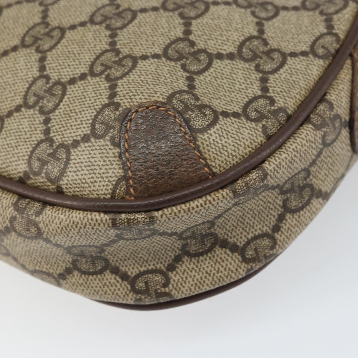 GUCCI GG Supreme Web Sherry Line Shoulder Bag PVC Beige 89 02 066 Auth 170390