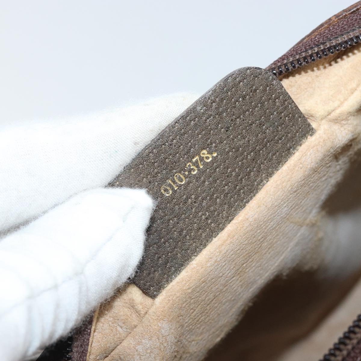 GUCCI GG Supreme Web Sherry Line Shoulder Bag PVC Beige 010 378 Auth 170391