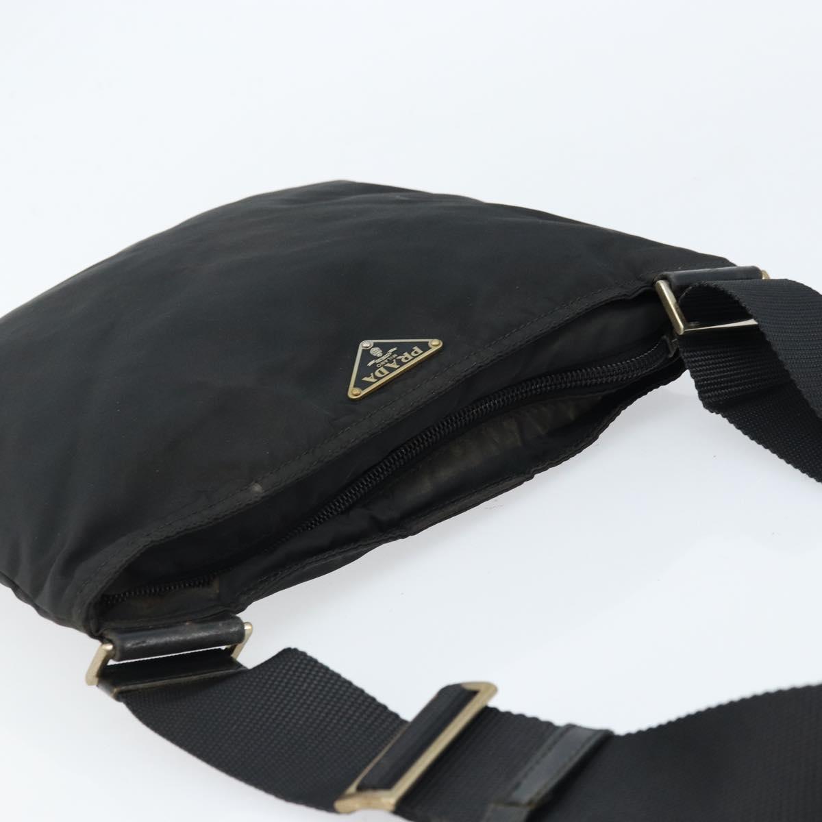 PRADA Shoulder Bag Nylon Black Auth 170396
