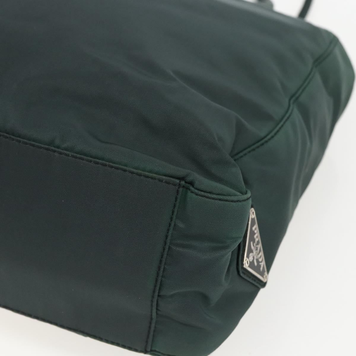 PRADA Tote Bag Nylon Green Auth 170398