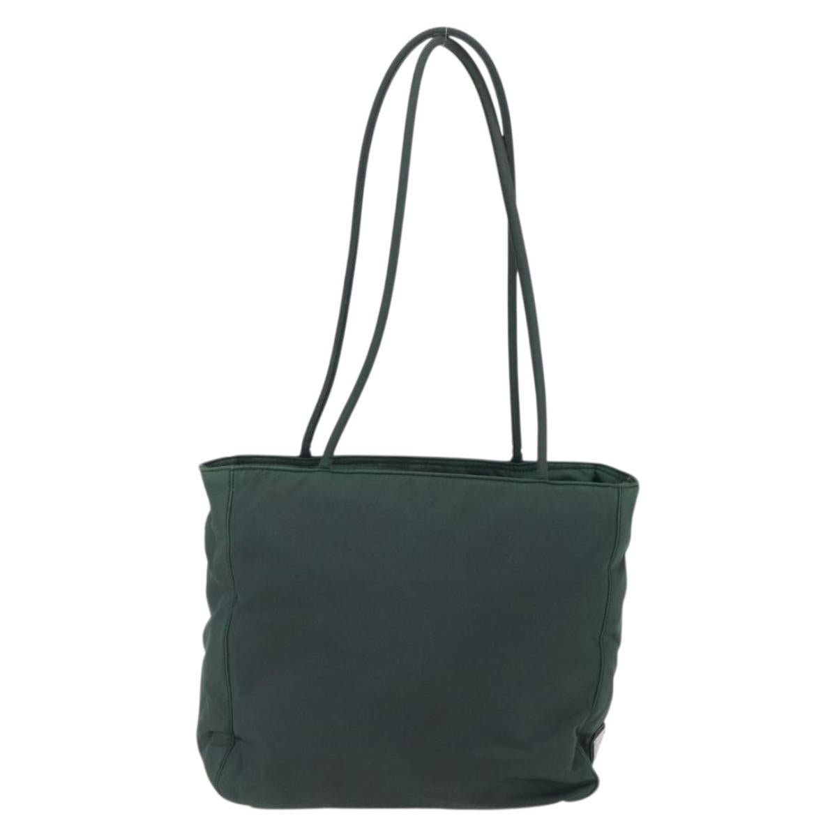 PRADA Tote Bag Nylon Green Auth 170398