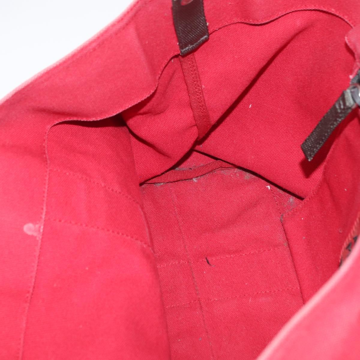 PRADA Sports Tote Bag Canvas Red Auth 170399