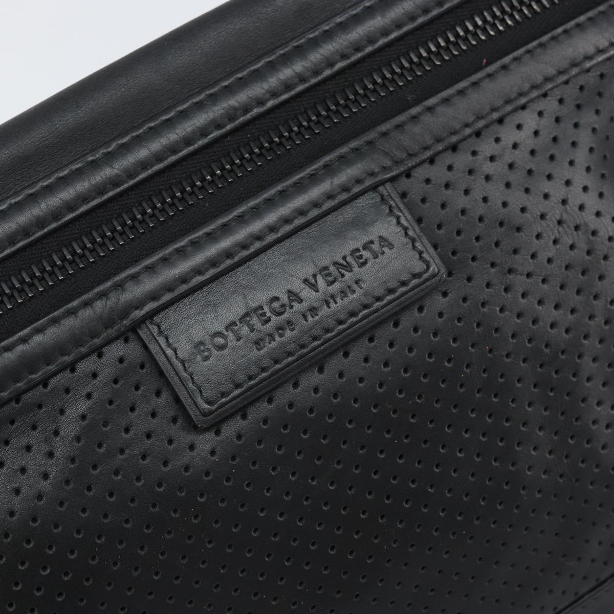 BOTTEGA VENETA Hand Bag Leather Black Auth 170403