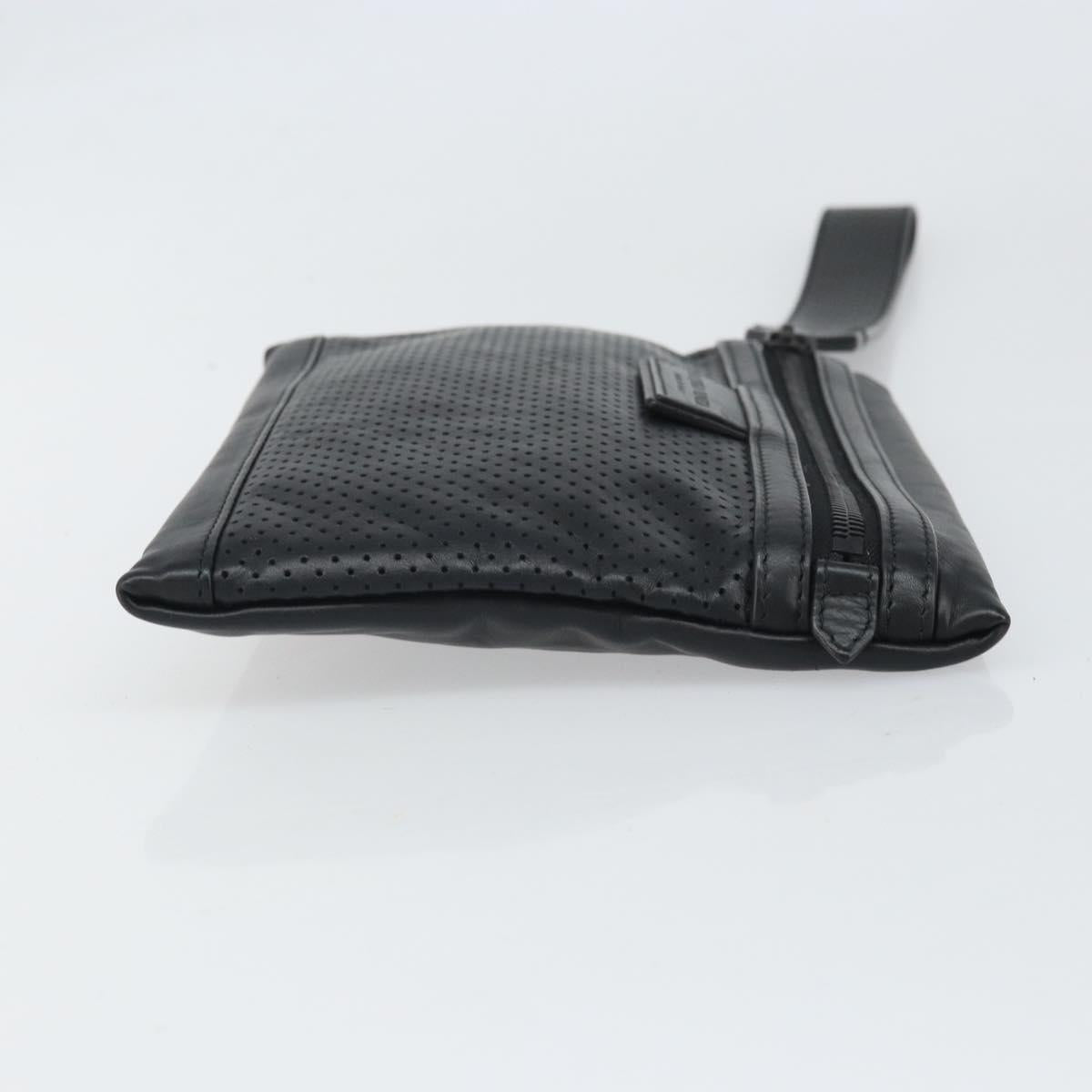 BOTTEGA VENETA Hand Bag Leather Black Auth 170403