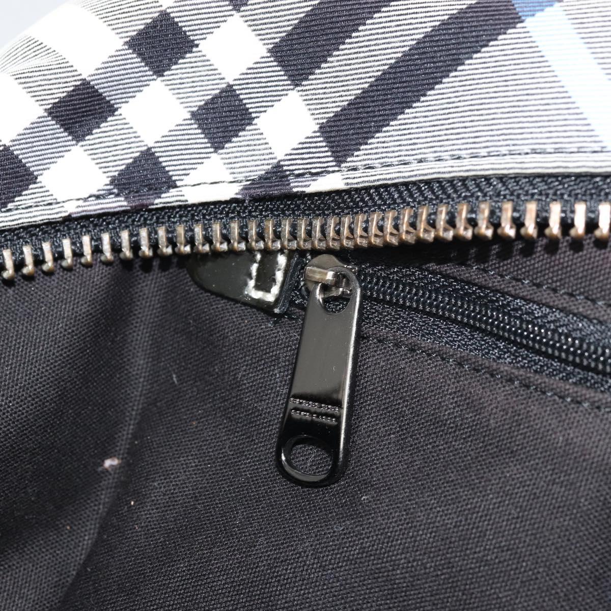 BURBERRY Nova Check Blue Label Hand Bag Canvas Black Auth 170426