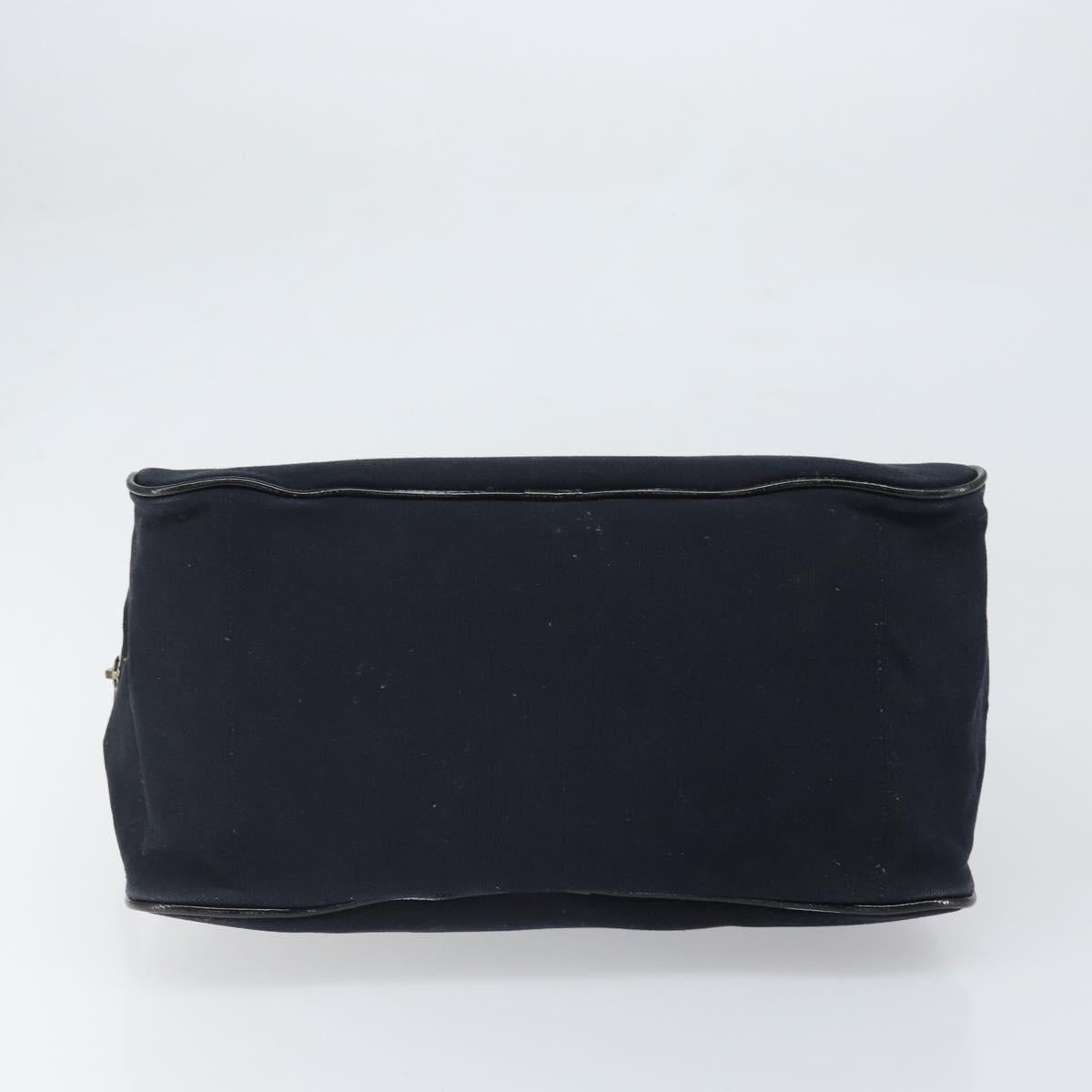 BURBERRY Nova Check Blue Label Hand Bag Canvas Black Auth 170426