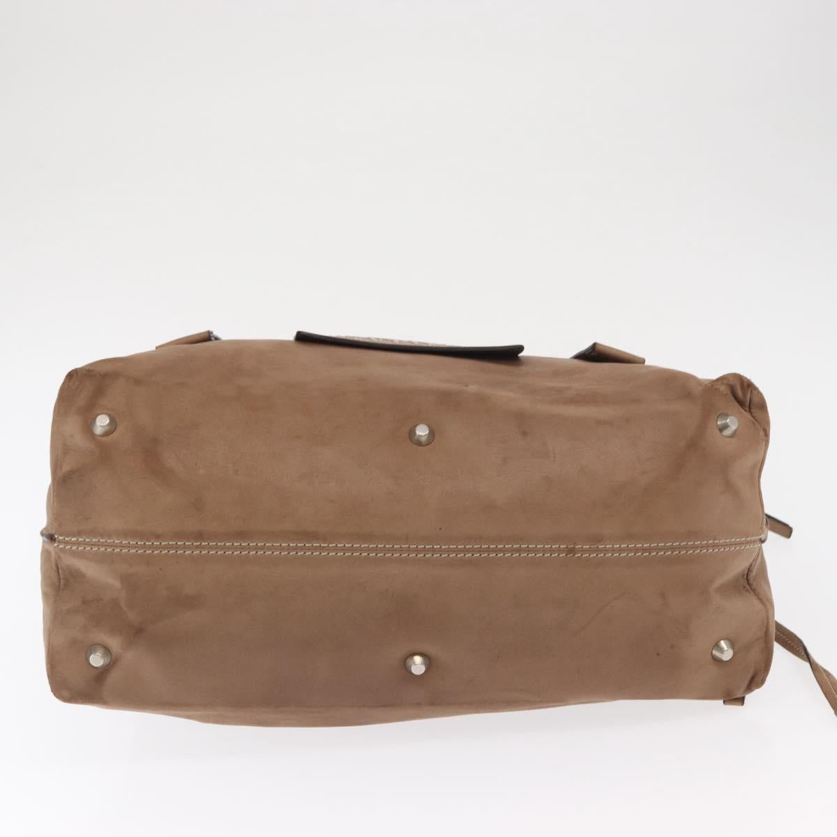 Chloe Hand Bag Leather Beige Silver Auth 170443