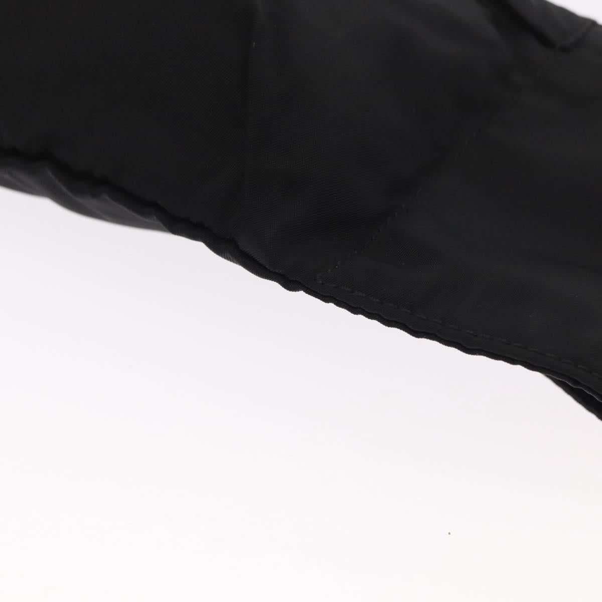 PRADA Waist bag Nylon Black Silver Auth 170466