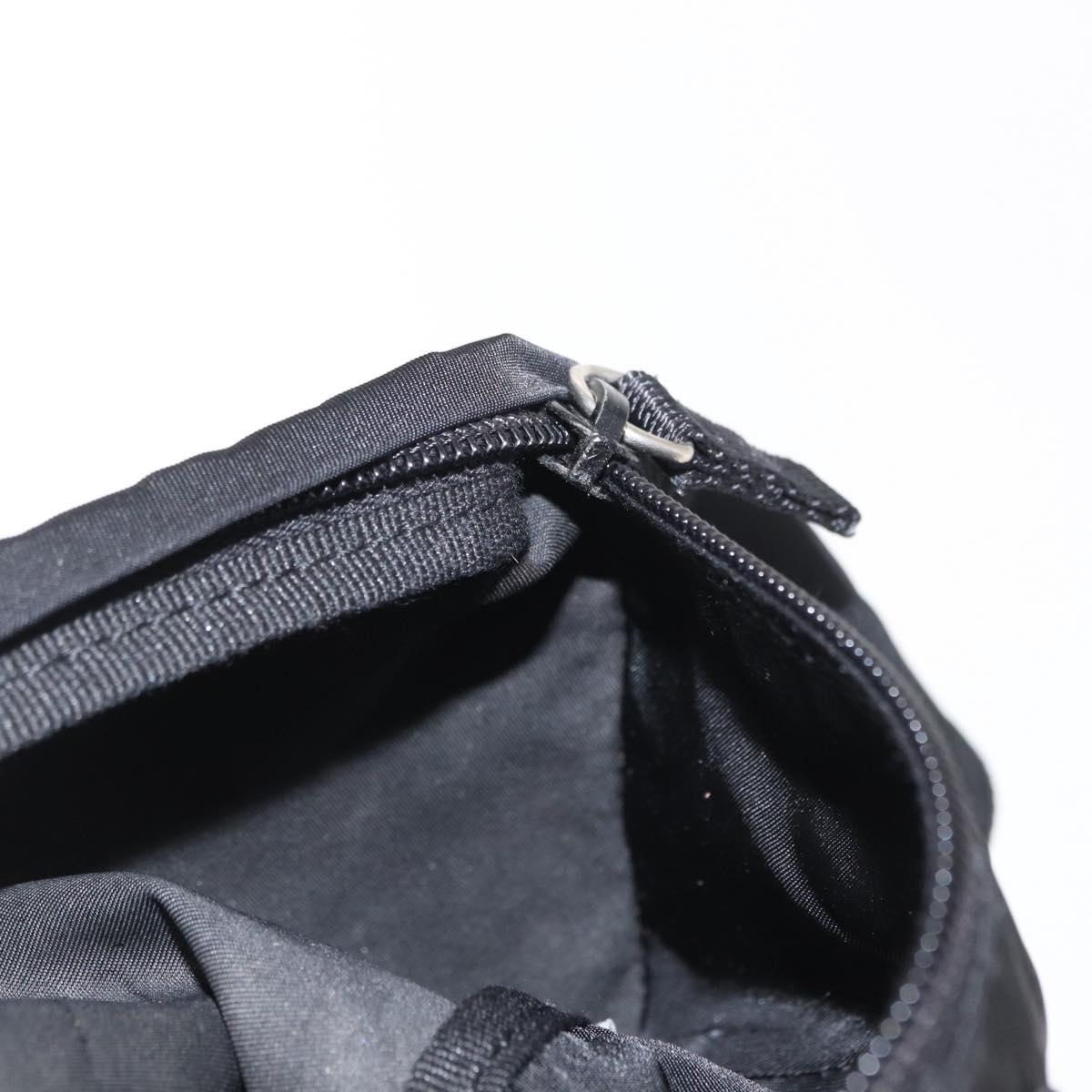 PRADA Waist bag Nylon Black Silver Auth 170466