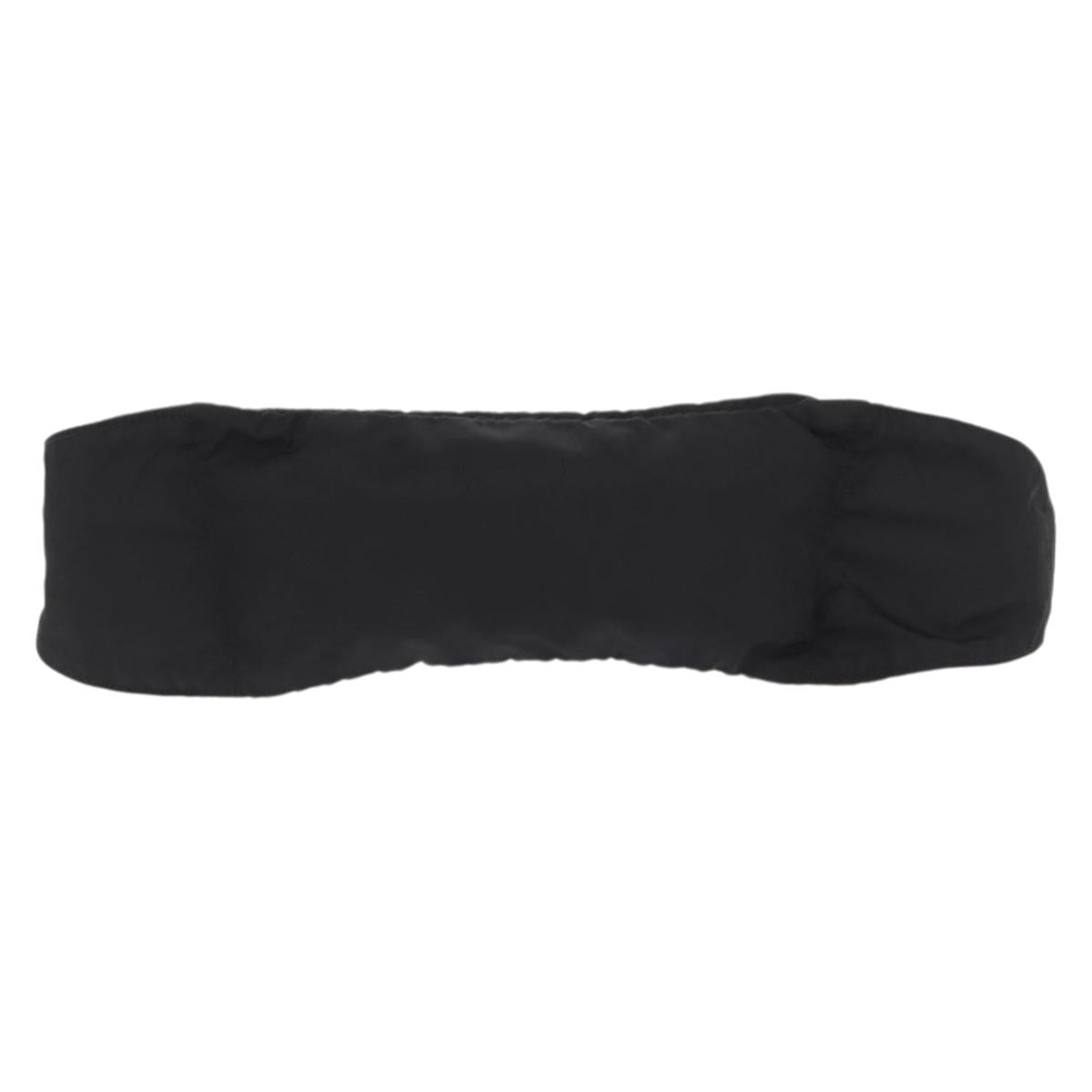PRADA Waist bag Nylon Black Silver Auth 170466