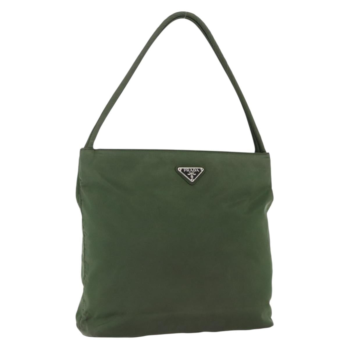 PRADA Tote Bag Nylon Green Auth 170483