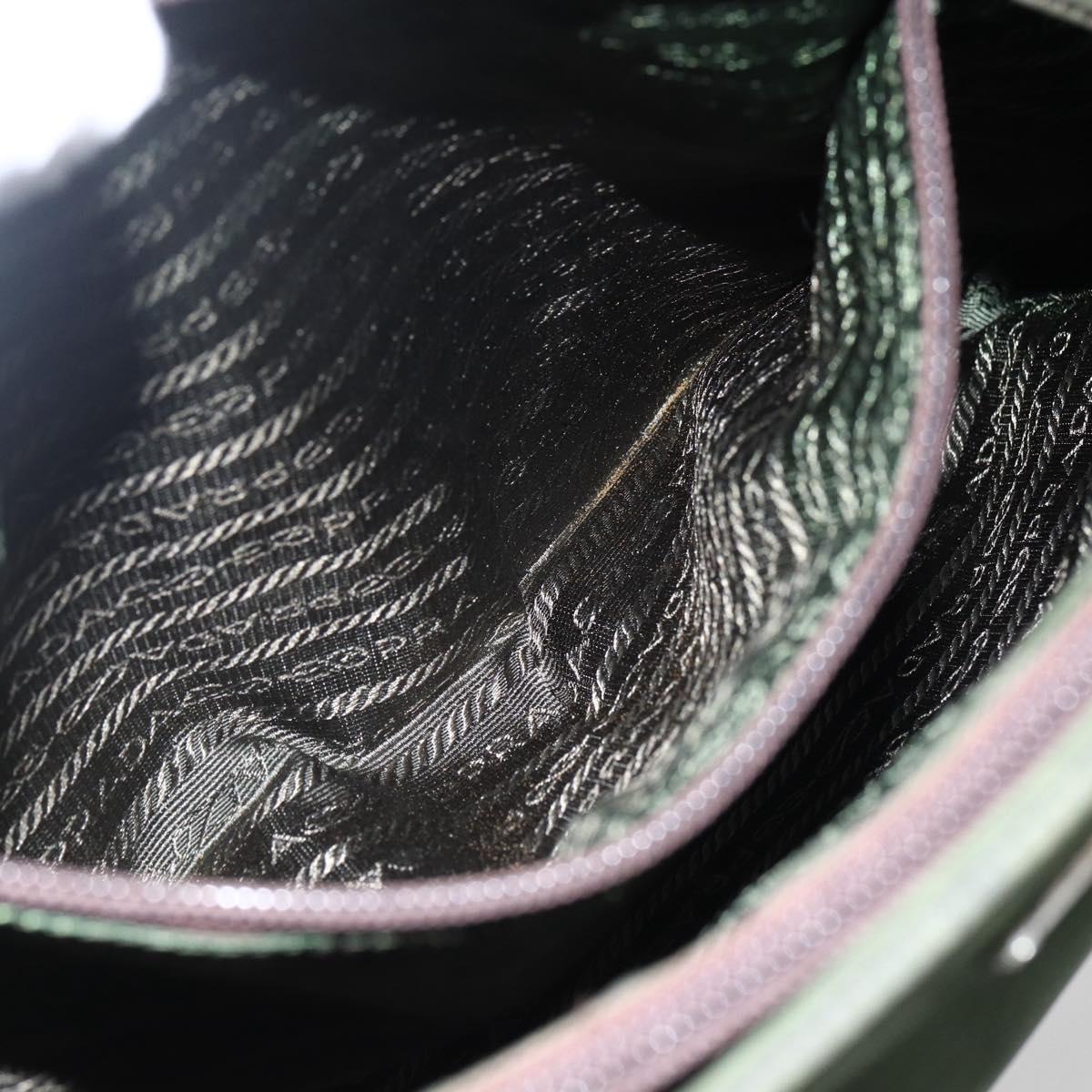 PRADA Tote Bag Nylon Green Auth 170483