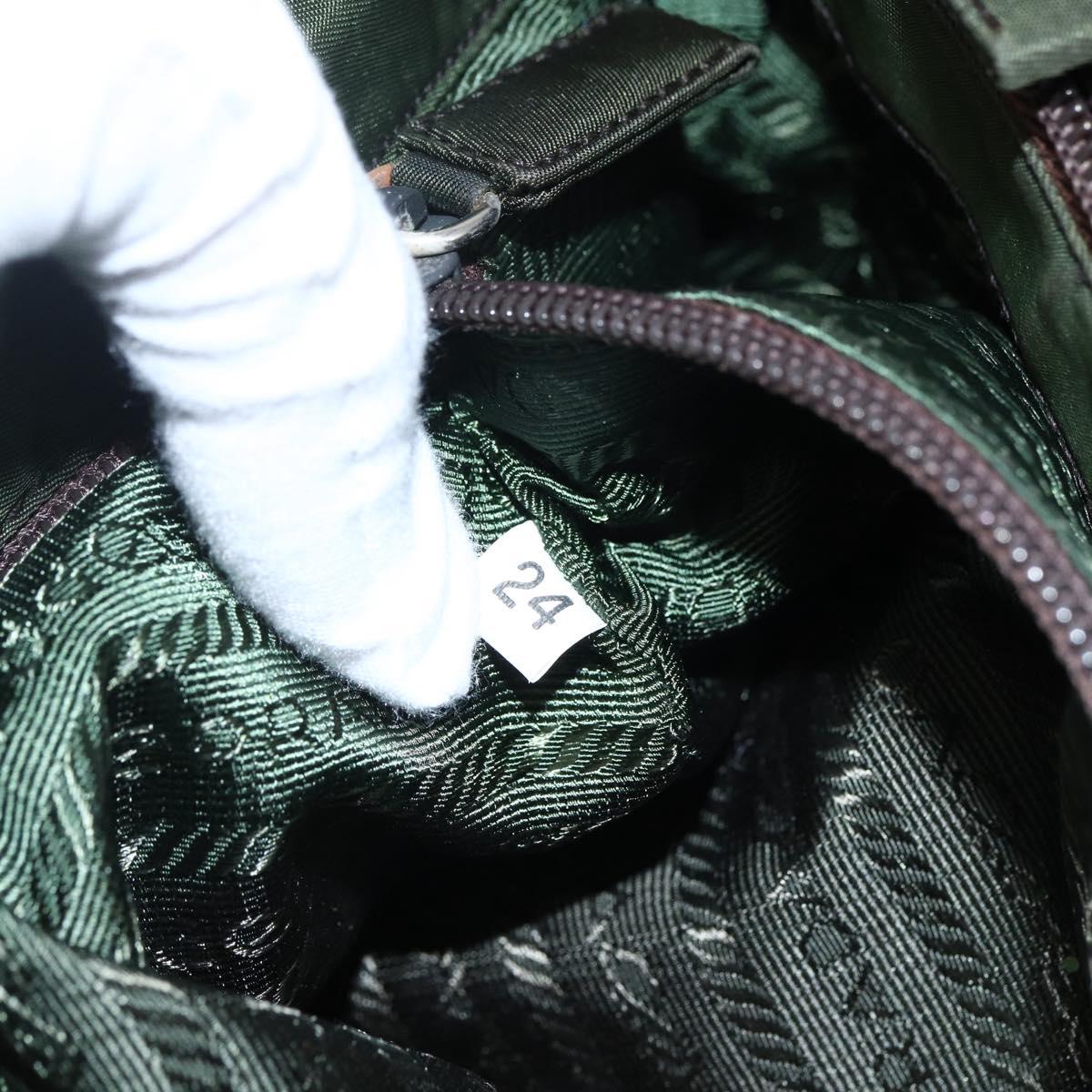 PRADA Tote Bag Nylon Green Auth 170483