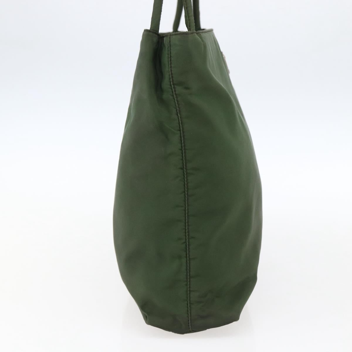PRADA Tote Bag Nylon Green Auth 170483