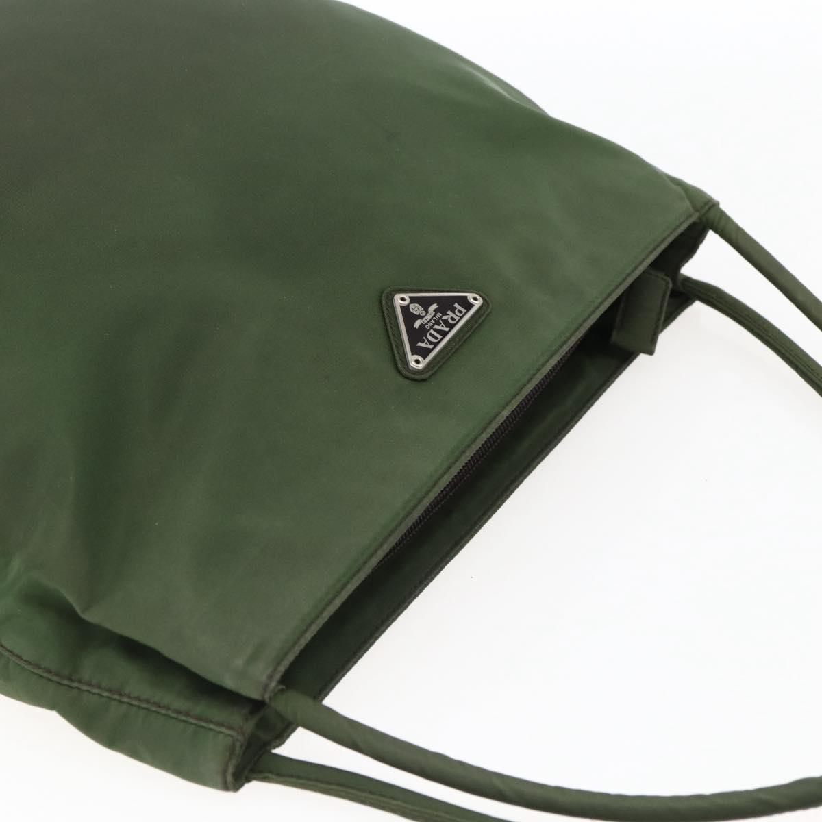 PRADA Tote Bag Nylon Green Auth 170483