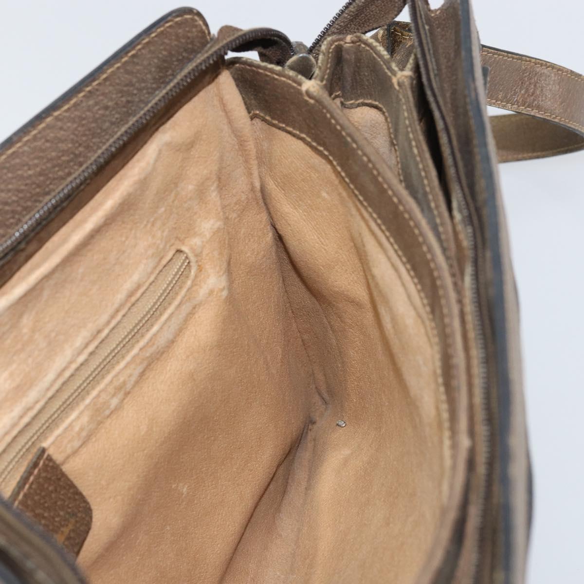 GUCCI GG Supreme Web Sherry Line Bag PVC Beige Gold 02 14 013 Auth 170488