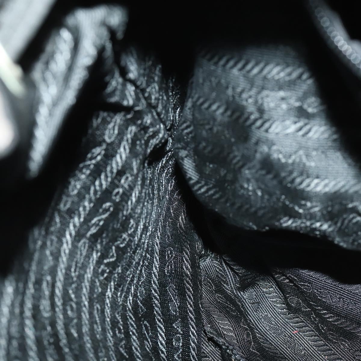 PRADA Backpack Nylon Black Silver Auth 170491