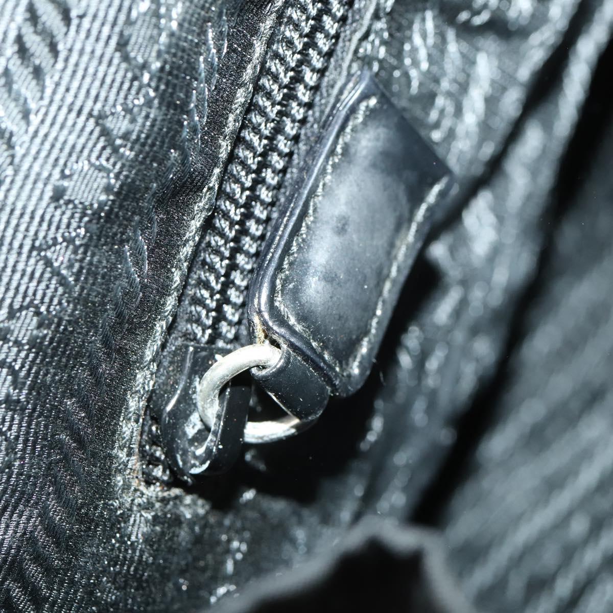 PRADA Backpack Nylon Black Silver Auth 170491