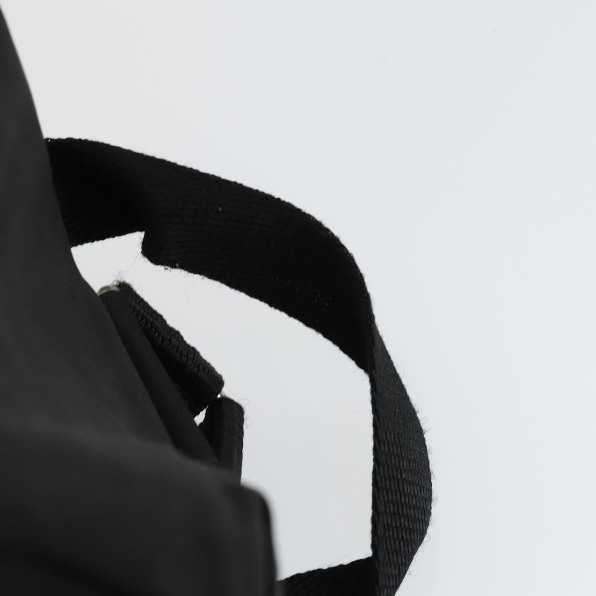 PRADA Backpack Nylon Black Silver Auth 170491
