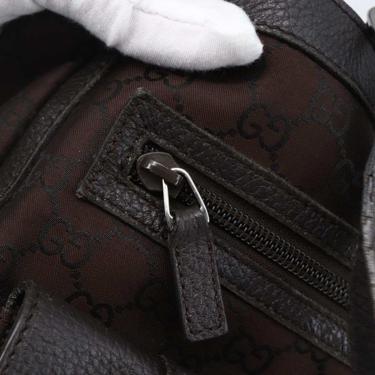 GUCCI GG Canvas Tote Bag Brown Silver 268639 Auth 170501
