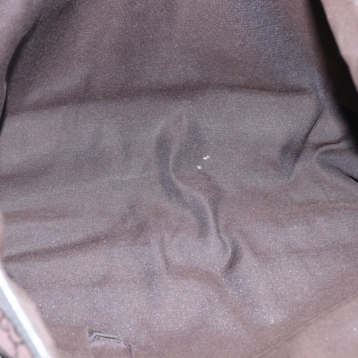 GUCCI GG Canvas Tote Bag Brown Silver 268639 Auth 170501