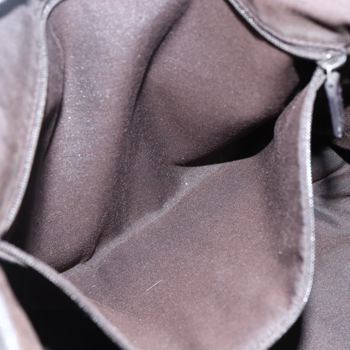 GUCCI GG Canvas Tote Bag Brown Silver 268639 Auth 170501
