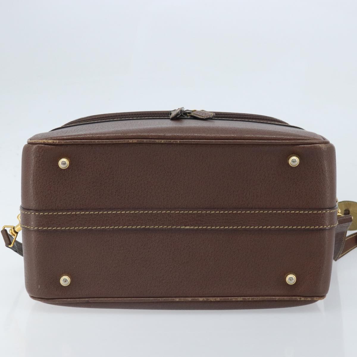 GUCCI Bamboo Hand Bag Leather 2way Brown Gold 013 122 2491 Auth 170509A