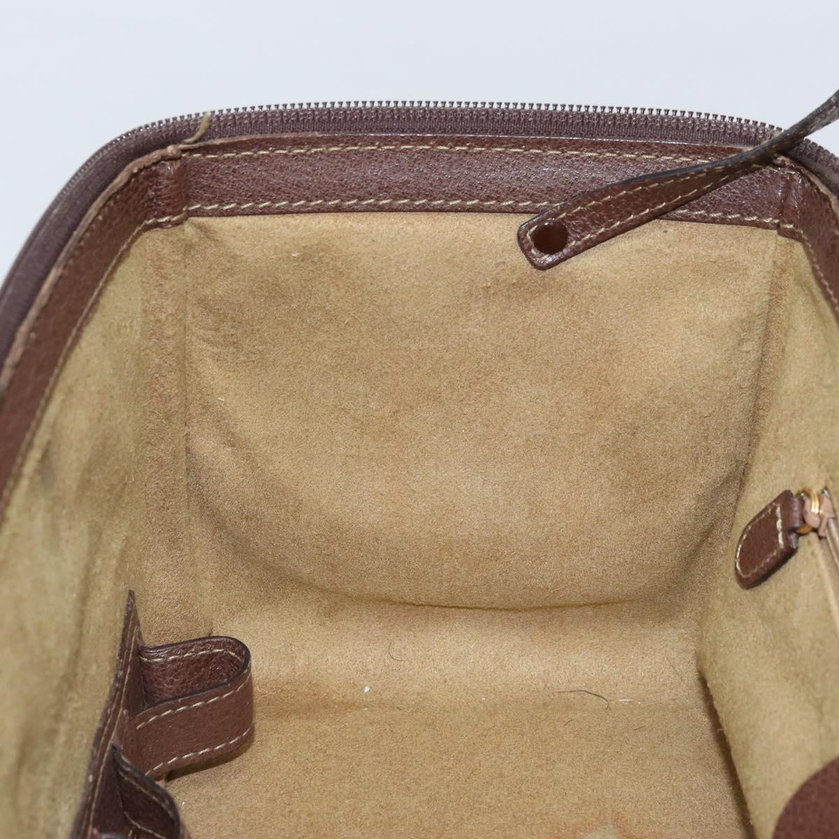 GUCCI Bamboo Hand Bag Leather 2way Brown Gold 013 122 2491 Auth 170509A
