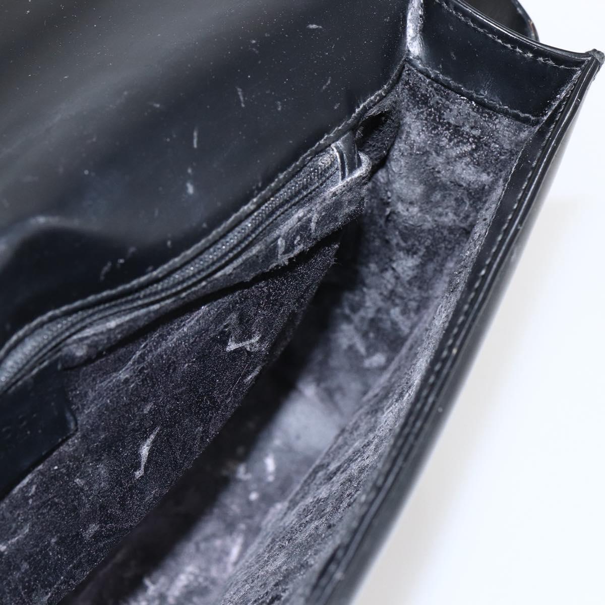 GUCCI Shoulder Bag Leather Black Silver 001 3064 Auth 170510