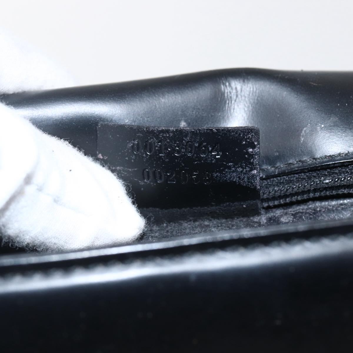GUCCI Shoulder Bag Leather Black Silver 001 3064 Auth 170510
