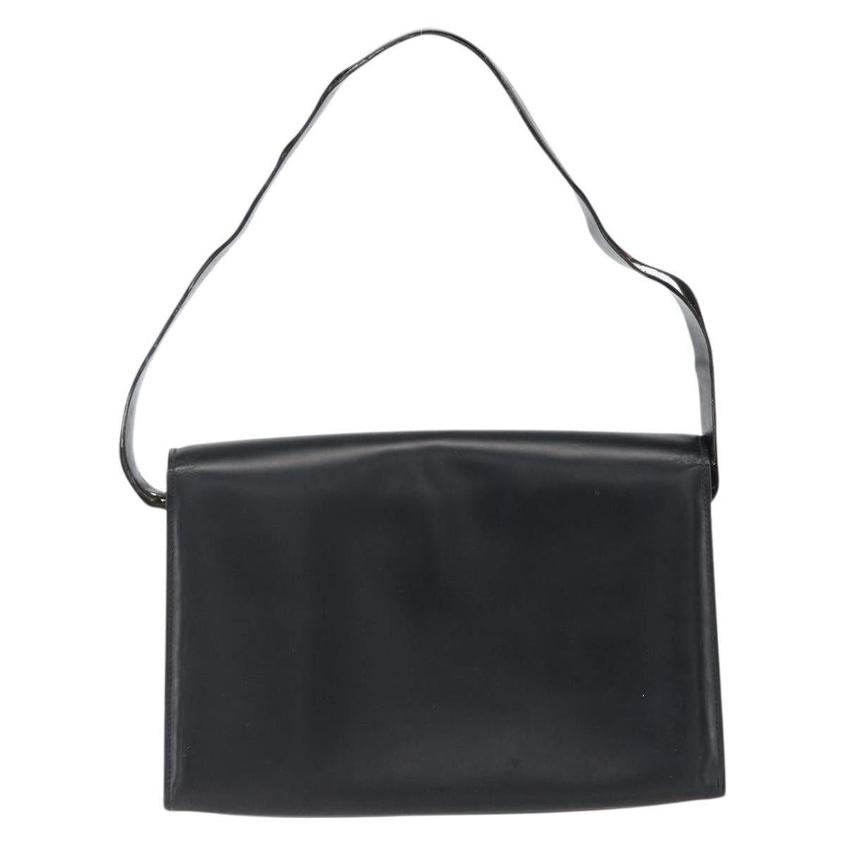 GUCCI Shoulder Bag Leather Black Silver 001 3064 Auth 170510