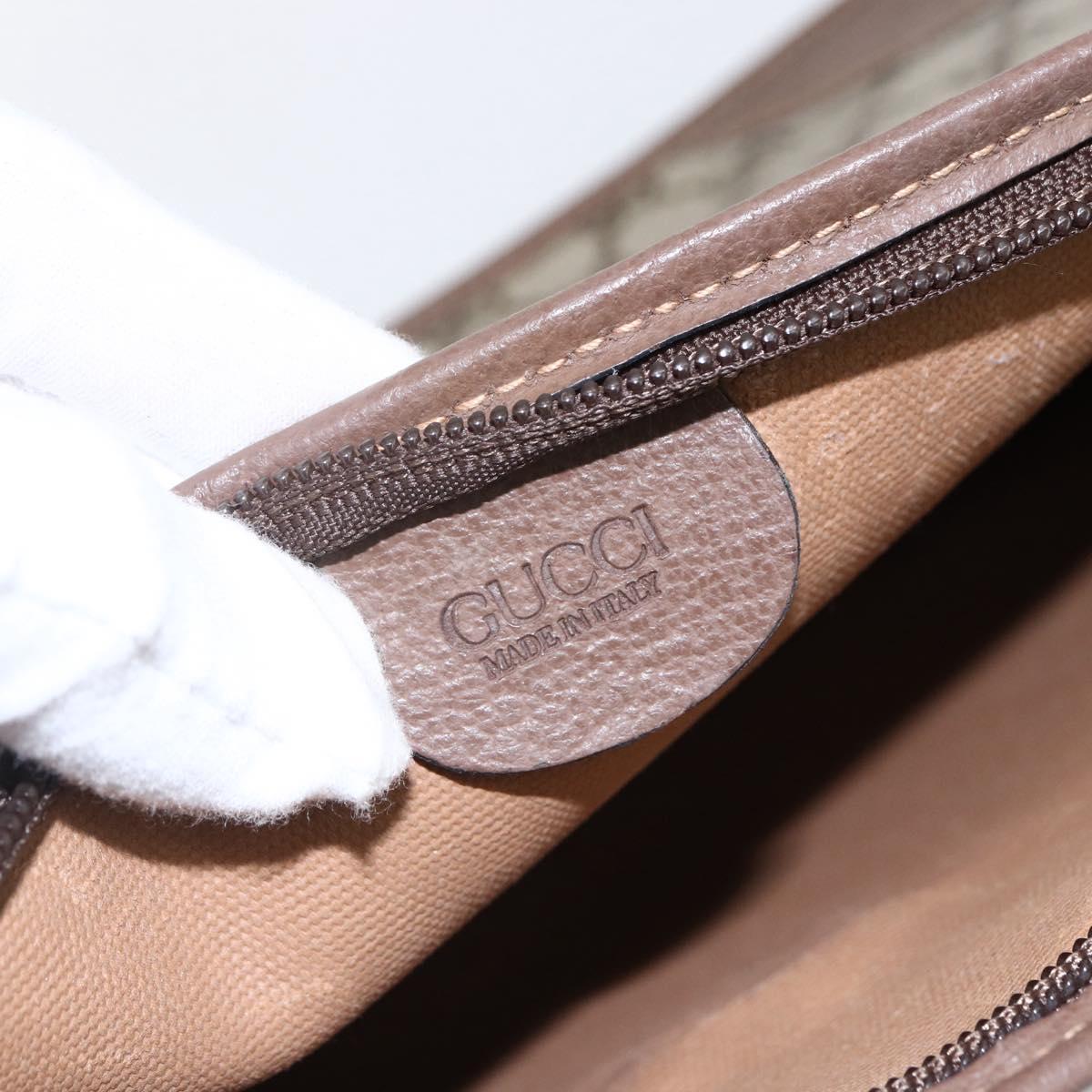 GUCCI GG Supreme Clutch Bag PVC Beige Gold 014 270 6053 Auth 170515