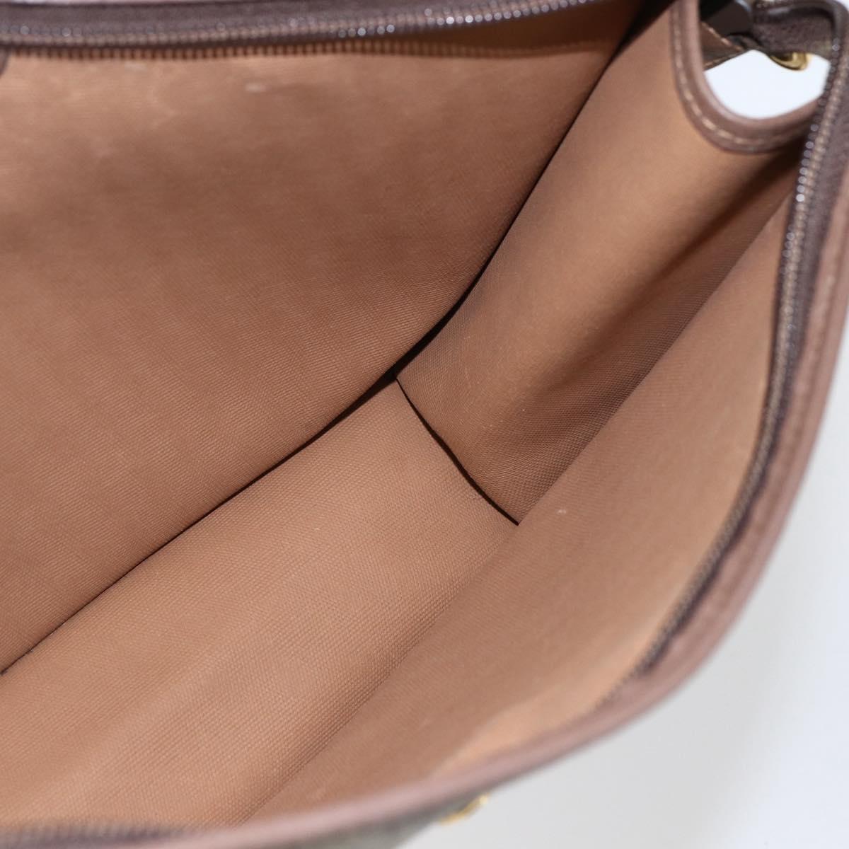 GUCCI GG Supreme Clutch Bag PVC Beige Gold 014 270 6053 Auth 170515