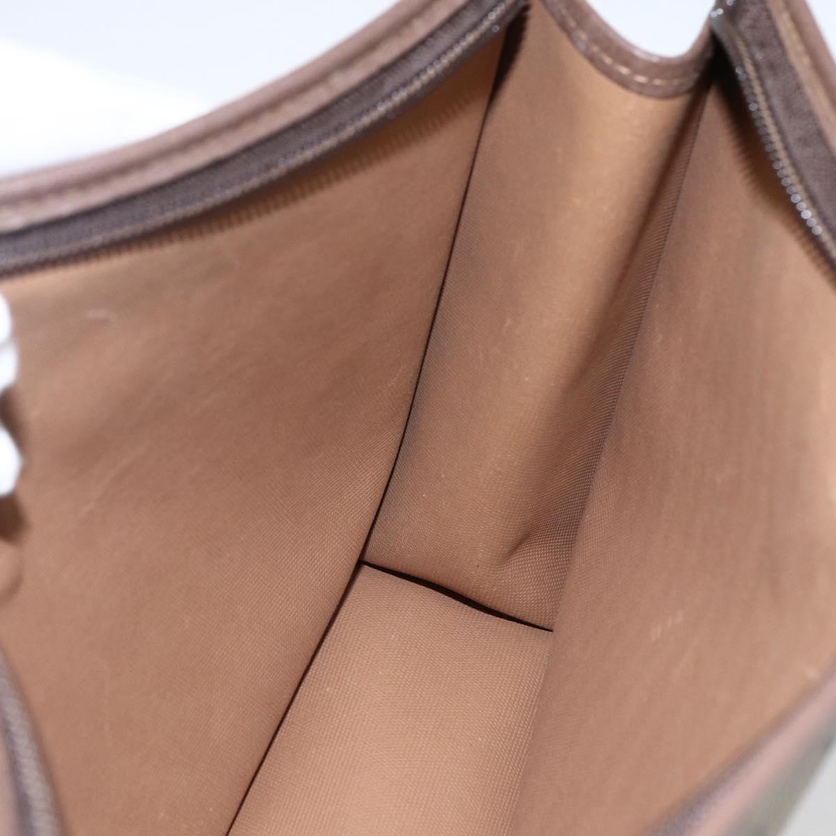 GUCCI GG Supreme Clutch Bag PVC Beige Gold 014 270 6053 Auth 170515