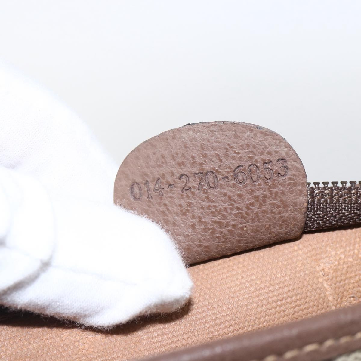 GUCCI GG Supreme Clutch Bag PVC Beige Gold 014 270 6053 Auth 170515